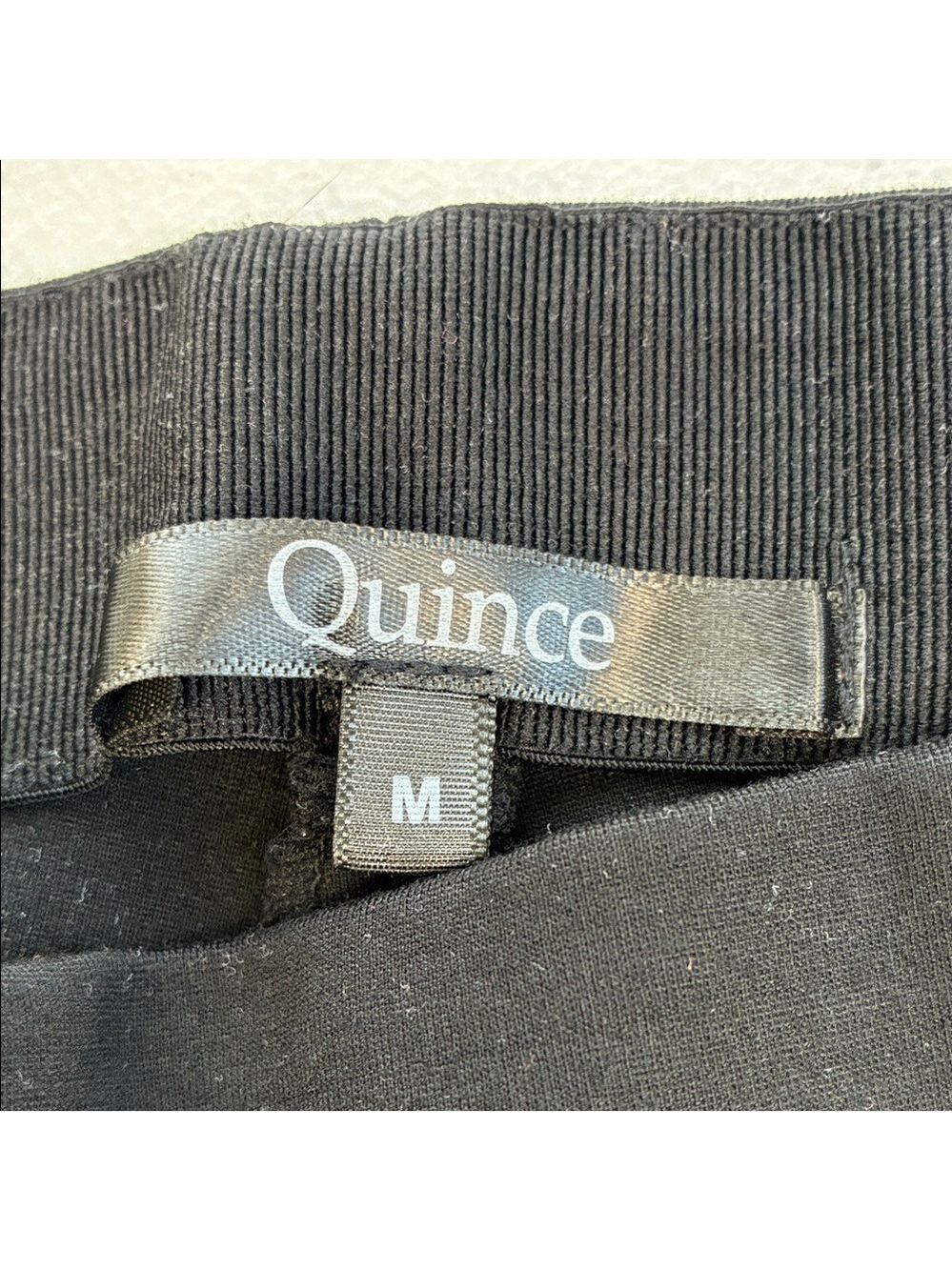 Quince Ultra Stretch Ponte Pintuck Ankle Pants Black Classic Minimalist M - Picture 9 of 11